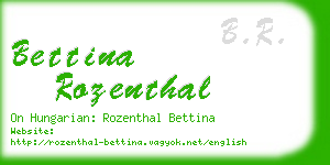 bettina rozenthal business card